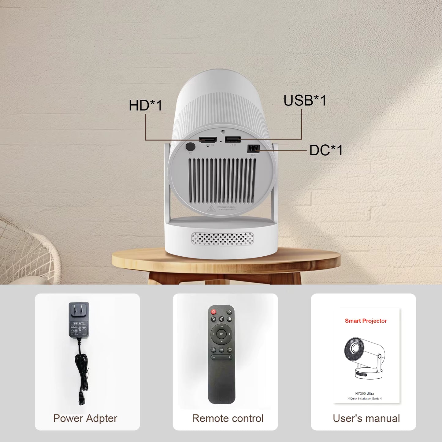 Ultra+ Portable HD Wireless Smart Projector